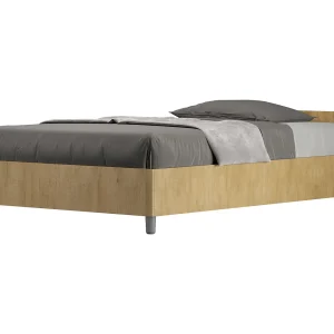 Bed 120×190 met opbergruimte natuur eiken Nuamo