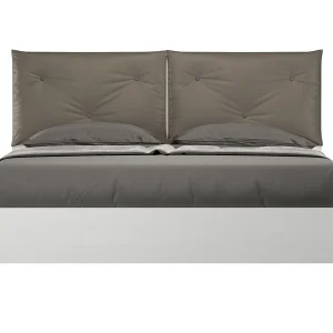 Bed 160×200 met opbergruimte met kussens kunstleer cappuccino Egos Appia