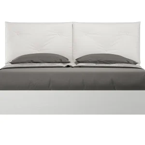 Bed 160×200 zonder lattenbodem met kussens kunstleer wit Egos Appia Bed 160×200 zonder lattenbodem met kussens kunstleer wit Egos Appia