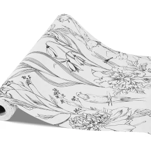 Behang Zelfklevend Wand SucceBuy, 45 cm x 10 m, Rol Zelfklevend Behang Vinyl, Motief Botanische Bloem Wit, Waterdicht, voor Wandbekleding Behang Zelfklevend Wand SucceBuy, 45 cm x 10 m, Rol Zelfklevend Behang Vinyl, Motief Botanische Bloem Wit, Waterdicht, voor Wandbekleding