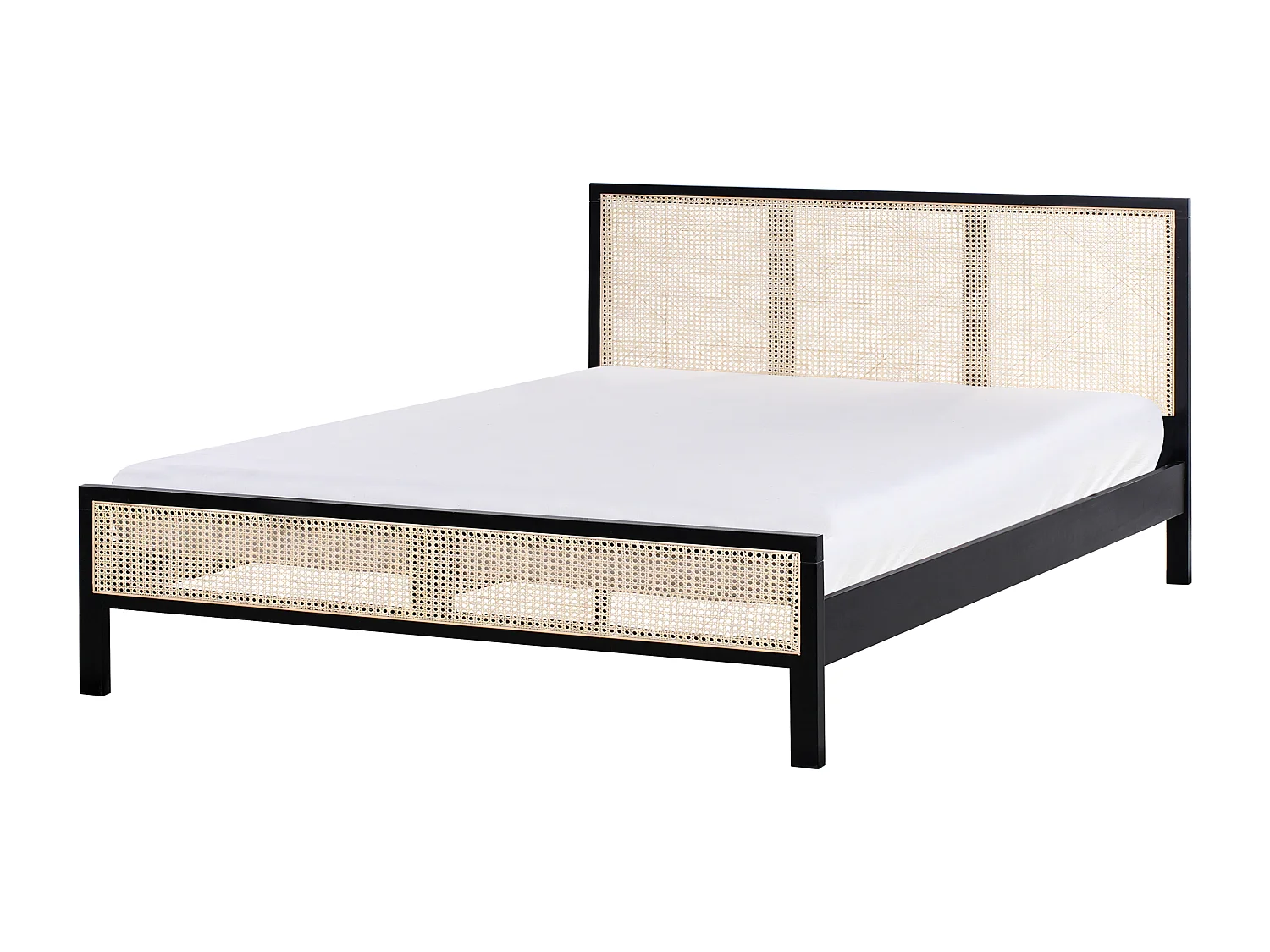 Bed Dennenhout SALERNAS 160 x 200 cm Zwart
