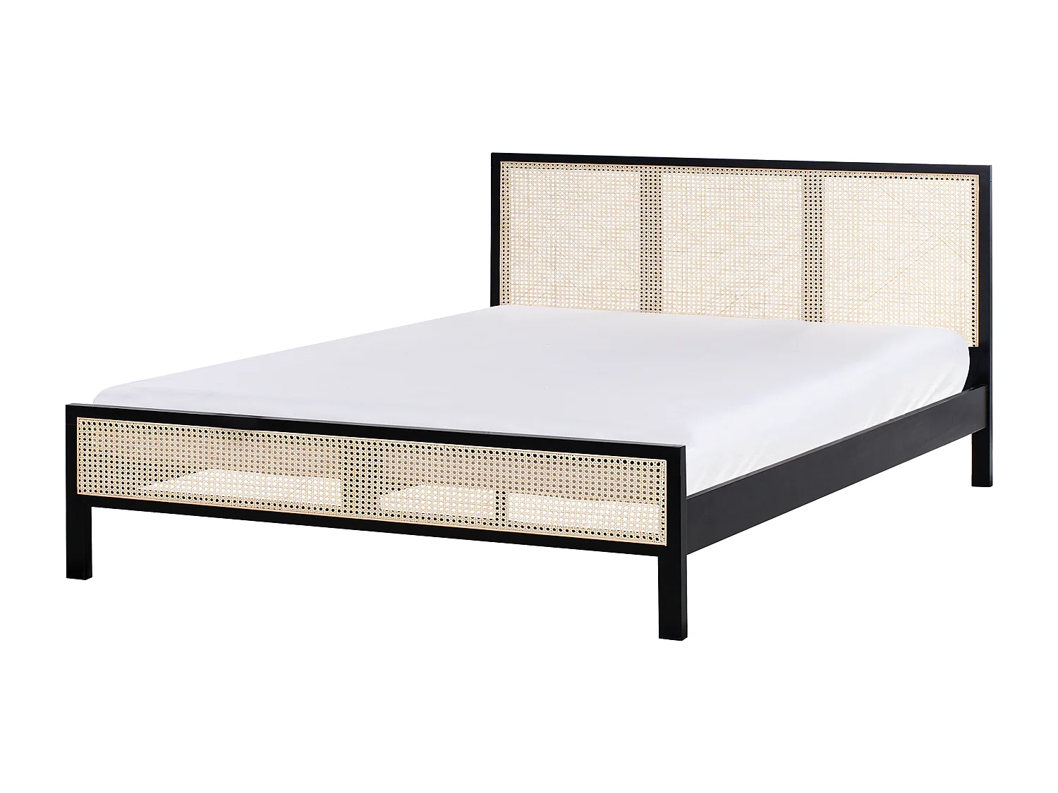 Bed Dennenhout SALERNAS 180 x 200 cm Zwart
