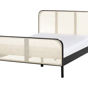 Bed Dennenhout GONFARON 140 x 200 cm Zwart