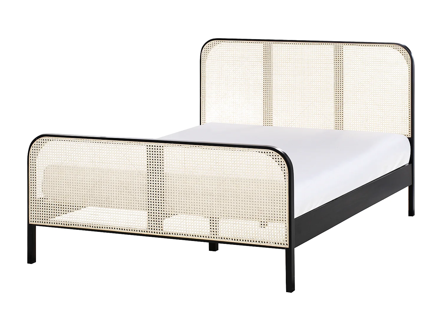 Bed Dennenhout GONFARON 140 x 200 cm Zwart