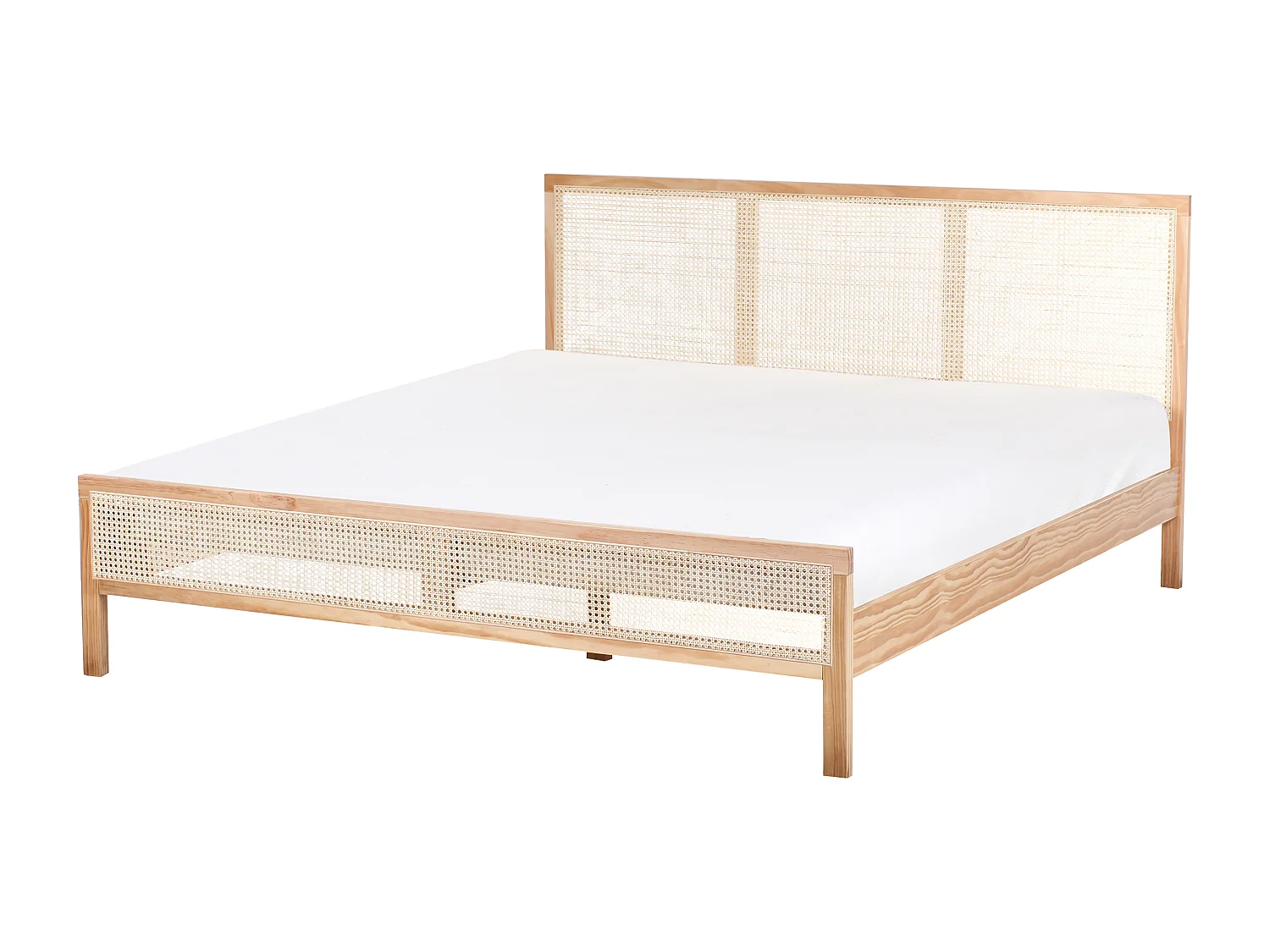 Bed Dennenhout SALERNAS 180 x 200 cm Lichtbruin