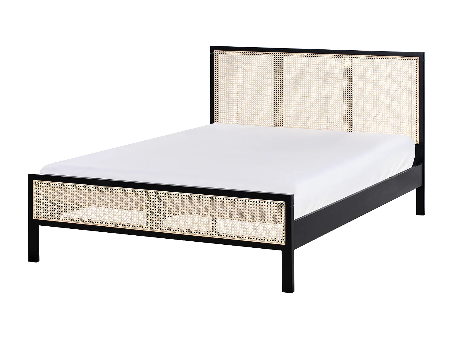 Bed Dennenhout SALERNAS 140 x 200 cm Zwart