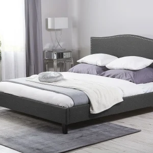 Bed Stof MONTPELLIER 180 x 200 cm Donkergrijs Bed Stof MONTPELLIER 180 x 200 cm Donkergrijs