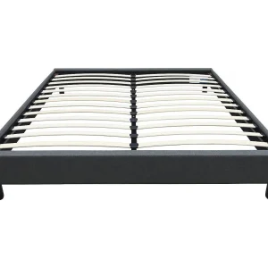 Tweepersoonsbed bedframe bed "Andy" stof – 140 x 190 cm – Grijs antraciet Tweepersoonsbed bedframe bed "Andy" stof – 140 x 190 cm – Grijs antraciet
