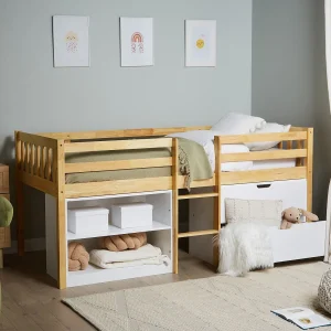 Bed met opbergruimte hout lichtbruin 90 x 200 cm SUSVILLE Bed met opbergruimte hout lichtbruin 90 x 200 cm SUSVILLE