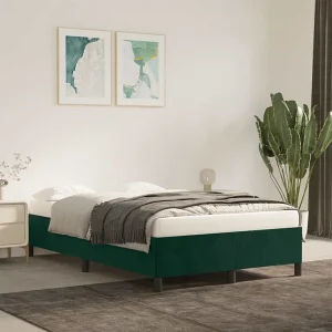 Bedframe fluweel donkergroen 120×190 cm Bedframe fluweel donkergroen 120×190 cm