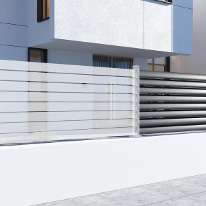 Aluminium lamel-hekwerk uitbreiding antracietkleurig – H80 x L173 cm – BAROMA