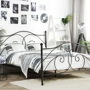 Bed Metaal DINARD 140 x 200 cm Zwart Bed Metaal DINARD 140 x 200 cm Zwart