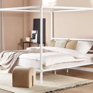 Hemelbed Metaal LESTARDS 180 x 200 cm Wit Hemelbed Metaal LESTARDS 180 x 200 cm Wit