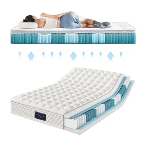 Binnenveringmatras, 7-zone koudschuim, pocketvering, 140x200cm, Oeko-Tex, microvezel hoes, 100 nachten proefliggen, H3, hoogte 25cm Binnenveringmatras, 7-zone koudschuim, pocketvering, 140x200cm, Oeko-Tex, microvezel hoes, 100 nachten proefliggen, H3, hoogte 25cm