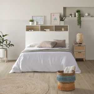 Bedhoofd Zeus 165 cm wit, 2 deuren 9 gaten