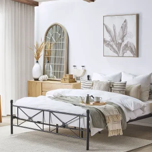 Bed Metaal RODEZ 180 x 200 cm Zwart Bed Metaal RODEZ 180 x 200 cm Zwart