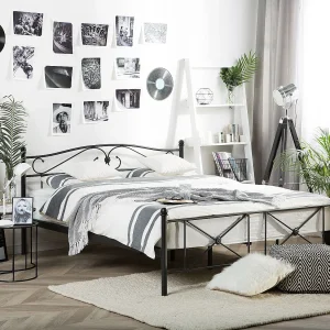 Bed Metaal RODEZ 140 x 200 cm Zwart Bed Metaal RODEZ 140 x 200 cm Zwart