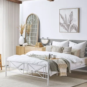Bed Metaal RODEZ 180 x 200 cm Wit Bed Metaal RODEZ 180 x 200 cm Wit