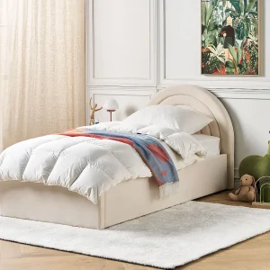 Bed met opbergruimte beige 90 x 200 cm ANET Bed met opbergruimte beige 90 x 200 cm ANET