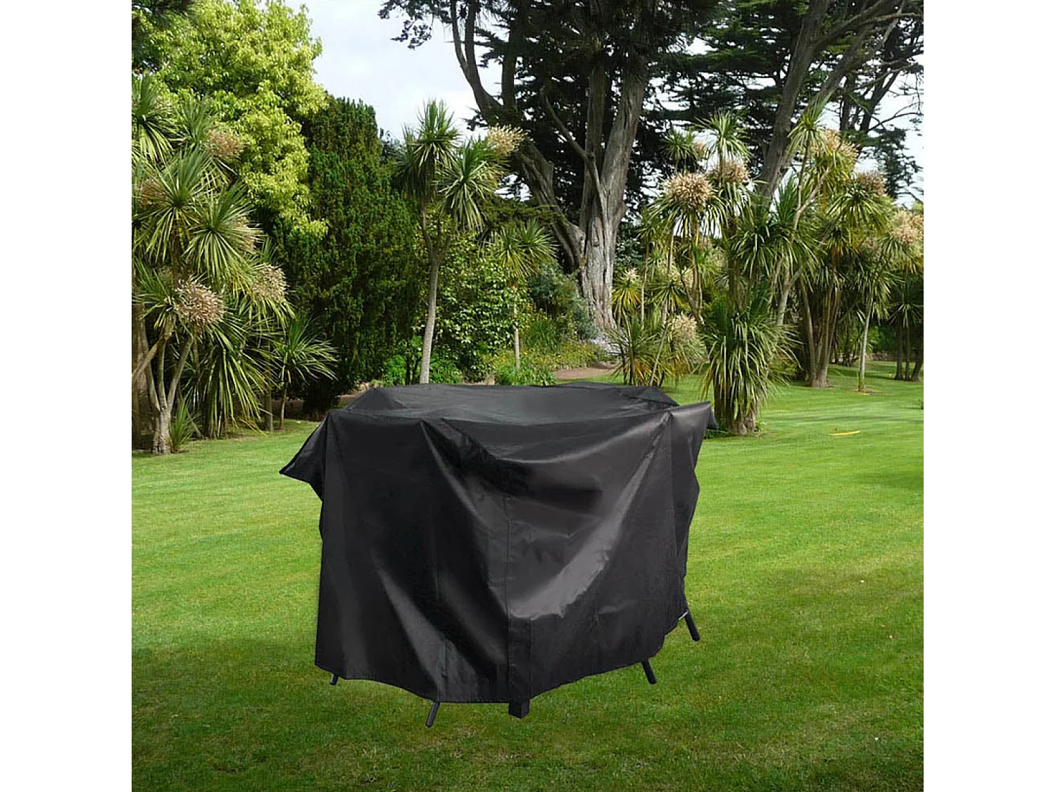 Beschermhoes voor tuinset Ravenne 165x140x105 cm (6/8/10/12 plaatsen) - Zwart