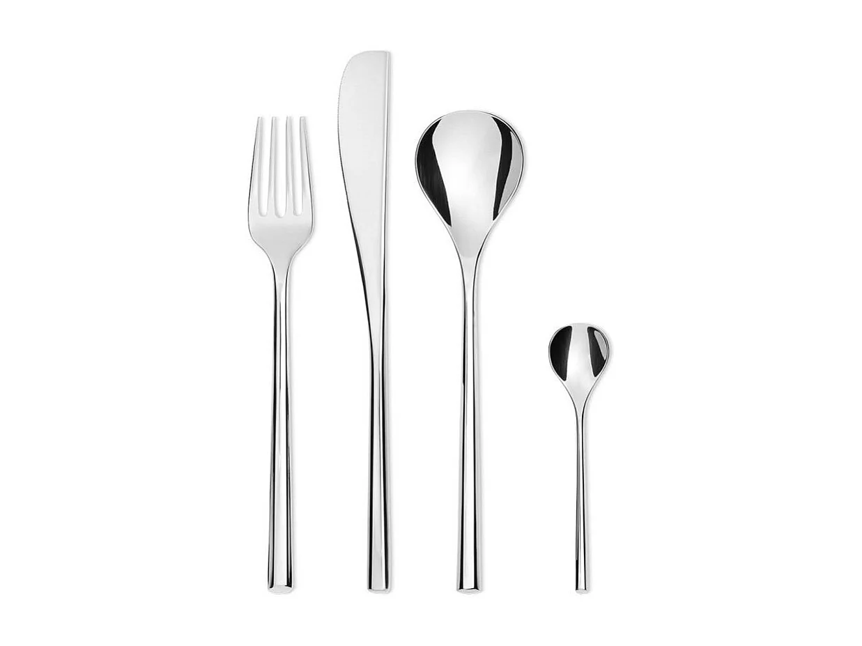 Bestek- en messenset Alessi TI04S24 van roestvrij staal, design Toyo Ito, 24-delig