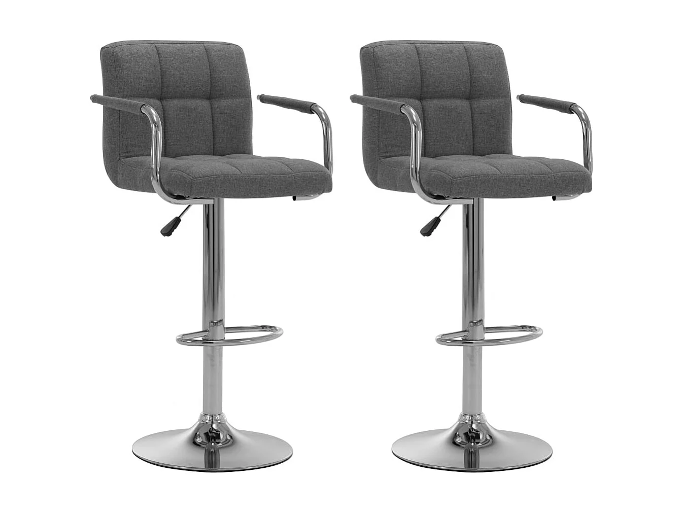 Barstoelen 2 st stof lichtgrijs