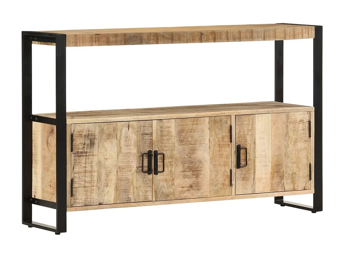 Bijzetkast 120x30x75 cm massief mangohout