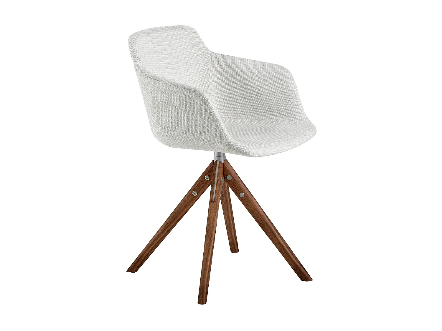 Beige stoffen draaibare eetkamerstoel 4059 ANGEL CERDA