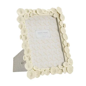 Beige harslijst met lotusbladeren 20,8x2x25,9 cm