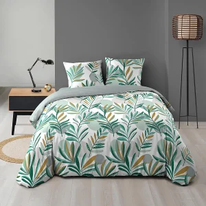 Beddengoed Set 3-delig "Louna" Microvezel Bedrukt Groen 240x220cm Beddengoed Set 3-delig "Louna" Microvezel Bedrukt Groen 240x220cm