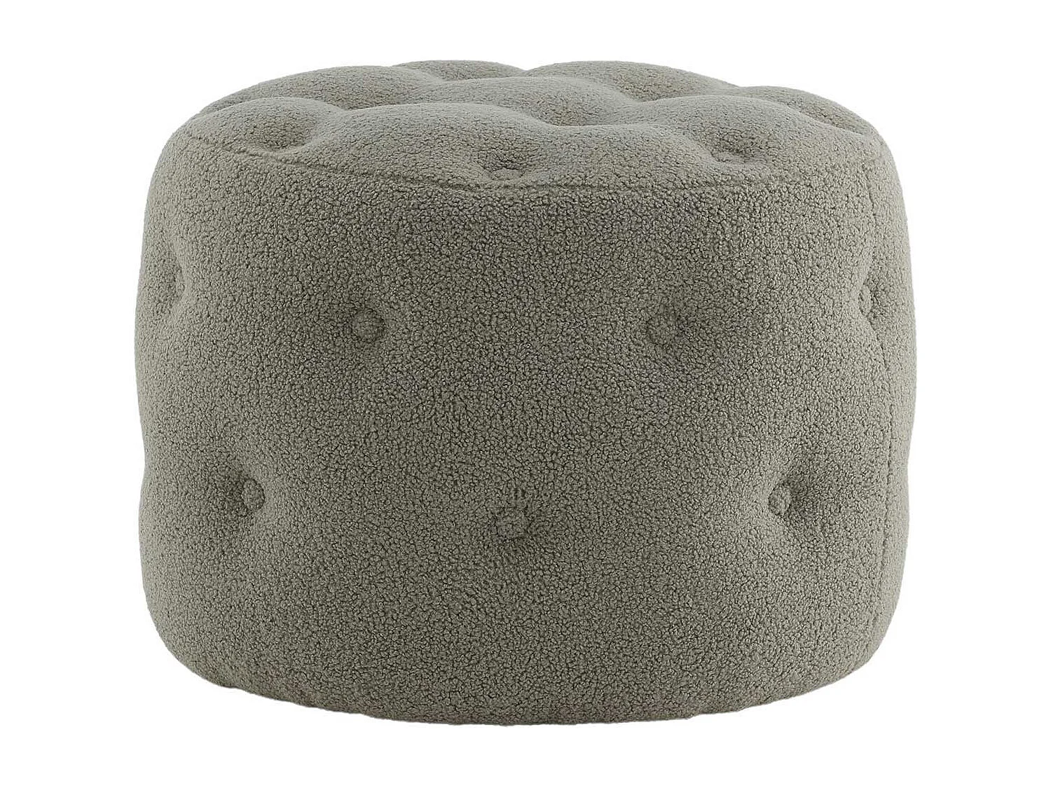 Benjamin poef, hocker Ø55cm teddystof bruin.