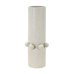 Beige keramische vaas met bollen Ø cm 15,5×41