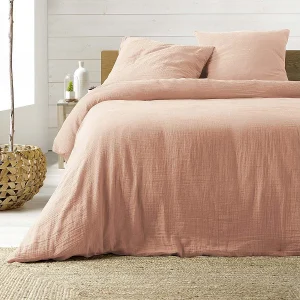 Beddengoed van Katoengaas "Angelia" Roze 240x220cm Beddengoed van Katoengaas "Angelia" Roze 240x220cm