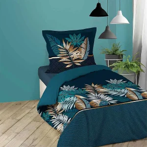 Beddengoed Alianor 140x200cm Blauw Tropisch Chic 100% Katoen Beddengoed Alianor 140x200cm Blauw Tropisch Chic 100% Katoen