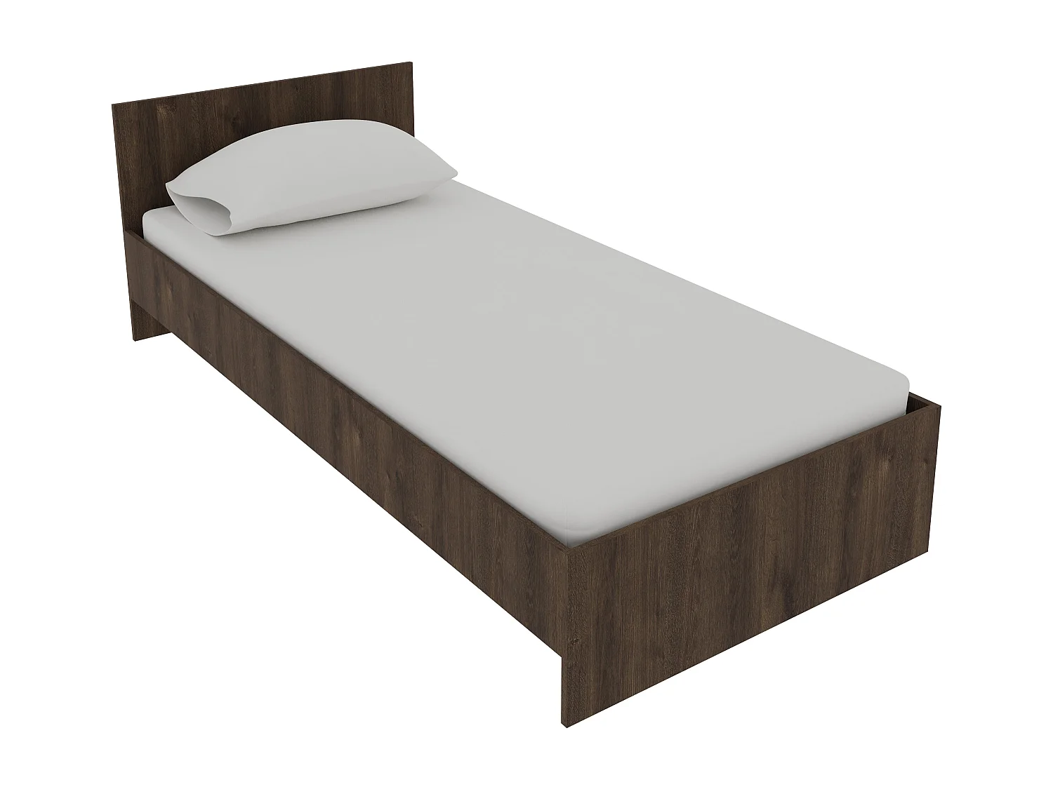 Bed Remi, 200 x 90 cm, schuimmatras inbegrepen, Brons eiken