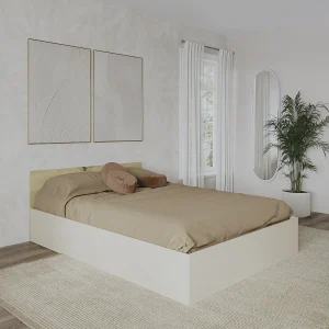 Bed Malmo, 200 x 140 cm, schuimmatras inbegrepen, Artisan eiken/Klei Bed Malmo, 200 x 140 cm, schuimmatras inbegrepen, Artisan eiken/Klei