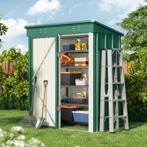 Bealife metalen tuinhuis 162 x 95 x 182 cm groene schuur op het terrein Bealife metalen tuinhuis 162 x 95 x 182 cm groene schuur op het terrein