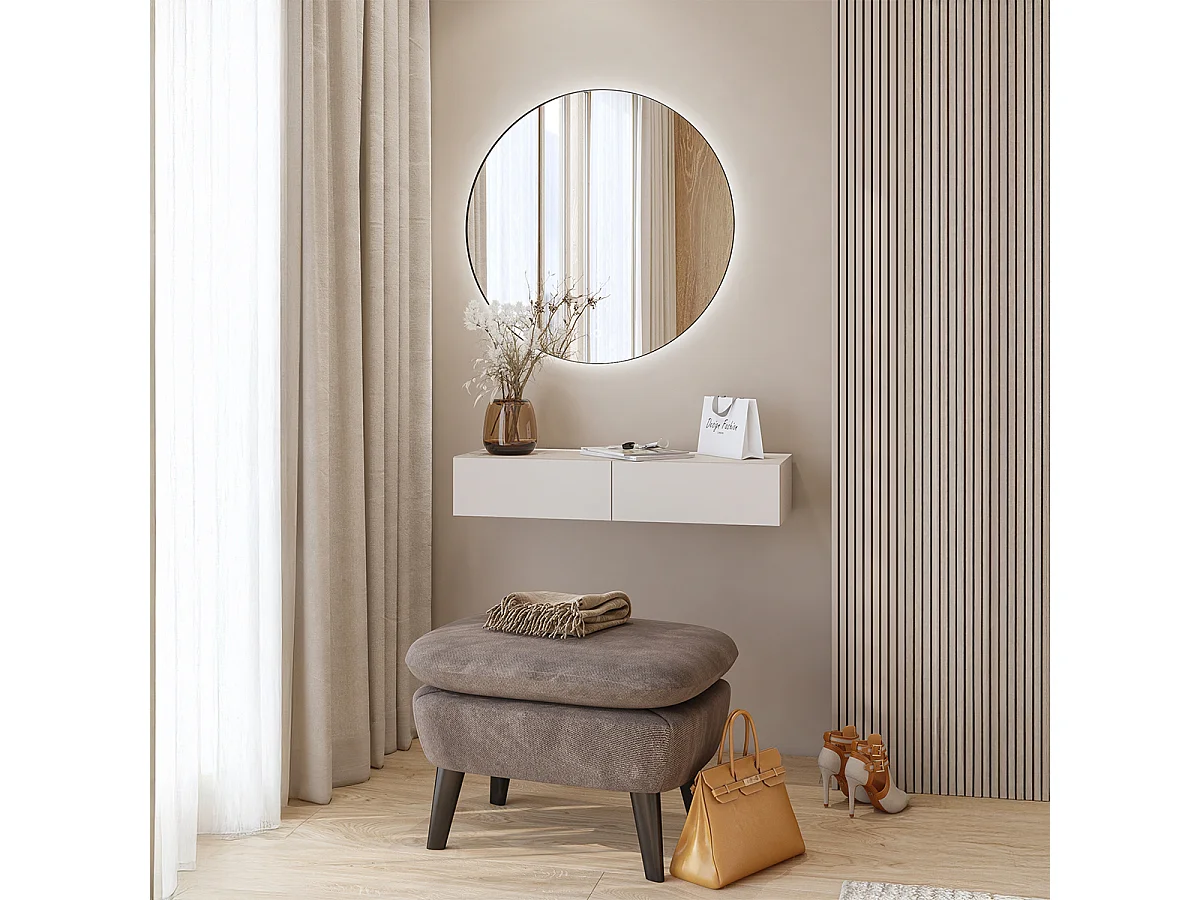 Bérénice Cashmere wandkaptafel met 2 lades
