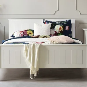 Bed 120×200 hout Siena, kleur wit Bed 120×200 hout Siena, kleur wit