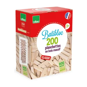 Batibloc Classic bouwspel 200 stuks massief ecologisch hout – Franse productie, modellen inbegrepen Batibloc Classic bouwspel 200 stuks massief ecologisch hout – Franse productie, modellen inbegrepen