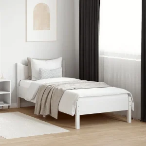Bedframe zonder matras massief grenenhout wit 90×200 cm Bedframe zonder matras massief grenenhout wit 90×200 cm