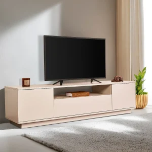 "Veramont" Beige Houten TV-meubel – Modern Ontwerp – 180 x 44 x 44 cm – 3 Deuren