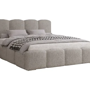 Bed bouclé 200×200 Zenna – opbergruimte, metalen lattenbodem – Lichtgrijs (Lambi 11) Bed bouclé 200×200 Zenna – opbergruimte, metalen lattenbodem – Lichtgrijs (Lambi 11)