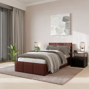 Bed Gestoffeerd 90cm x 200cm Enkel Met Opbergruimte Vervaagd Roze Bed Gestoffeerd 90cm x 200cm Enkel Met Opbergruimte Vervaagd Roze