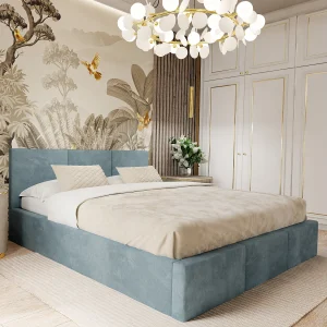 Bed Gestoffeerd Voor Slaapkamer 180x200cm Dubbel Met Opbergruimte Mintgroen Velours Magic Velvet Bed Gestoffeerd Voor Slaapkamer 180x200cm Dubbel Met Opbergruimte Mintgroen Velours Magic Velvet