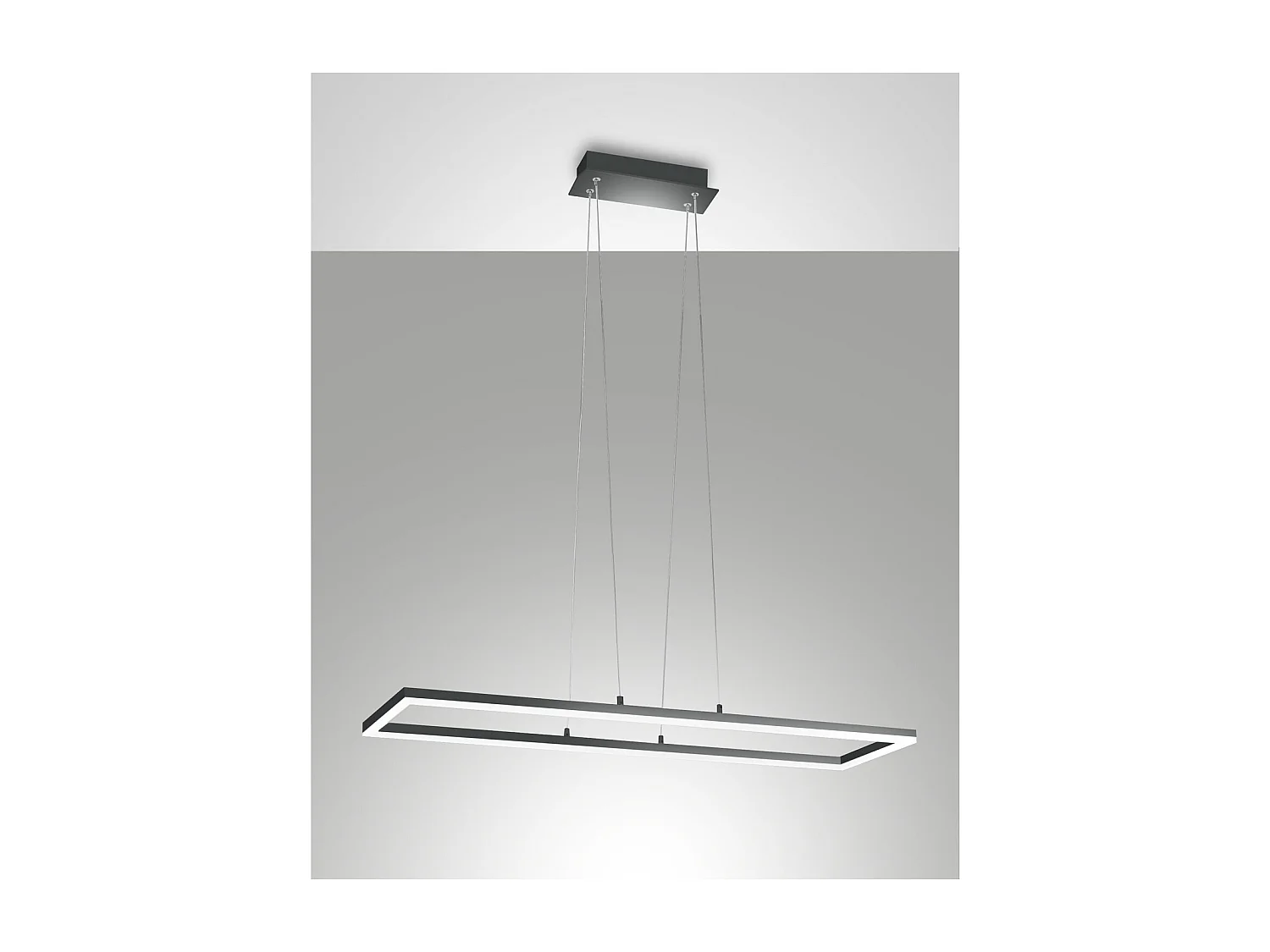 Plafonnier Suspension Bard LED 52W Anthracite 3394-45-282 Fabas Luce