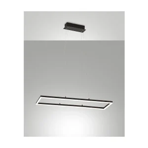 Plafonnier suspendu Bard LED 52W Noir 3394-45-101 Fabas Luce Plafonnier suspendu Bard LED 52W Noir 3394-45-101 Fabas Luce