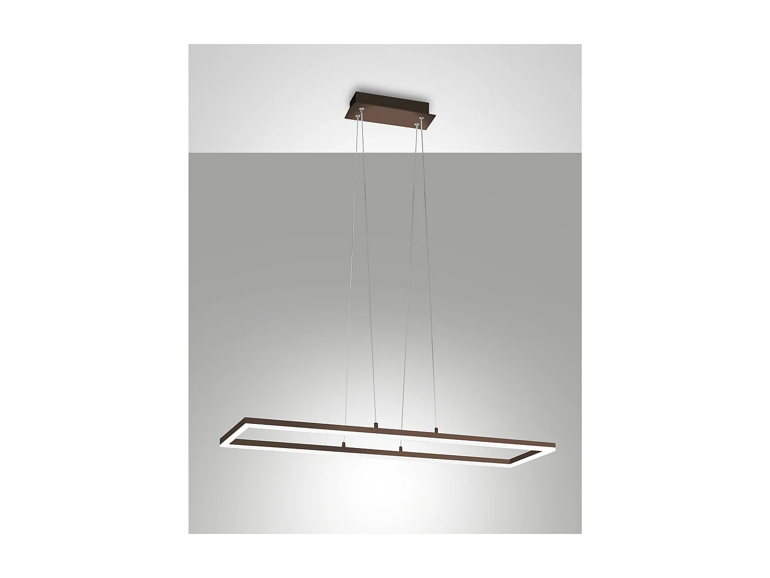 Plafonnier suspendu Bard LED 52W Corten 3394-45-361 Fabas Luce