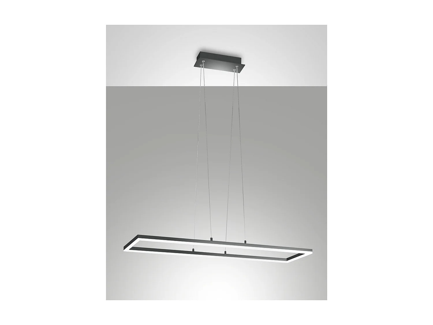 Plafonnier suspendu BARD LED 52W Anthracite 3394-43-282 Fabas Luce