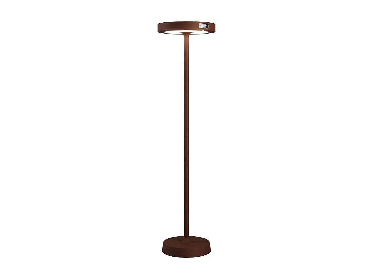 Barbell Solar RF – 65W Solar oplaadbare LED vloerlamp – Buiten vloerlamp 3 hoogtes 156-113-70cm Cortenstaal